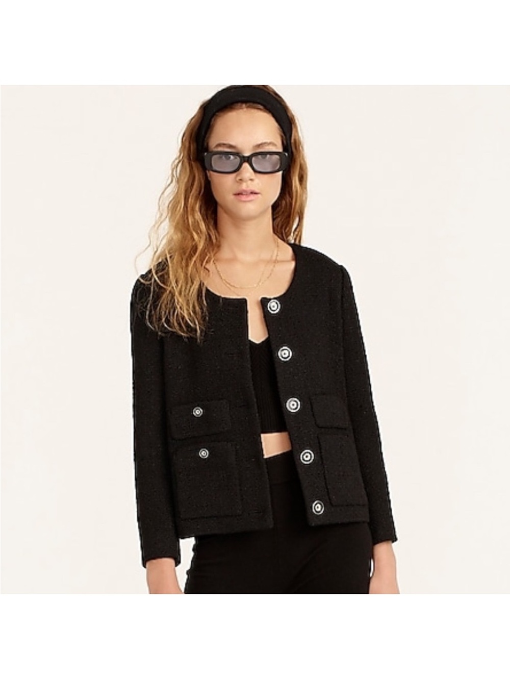 J. Crew- Lady jacket in maritime tweed Blazer 12